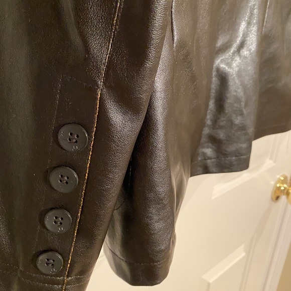 RVT Stressed Black Faux Leather Jacket - Picture 11 of 11